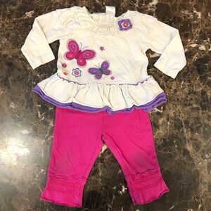 Butterfly long sleeve top and pants